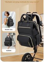 Sac à dos de maternité grande capacité 18L avec chauffe-biberon thermique et crochet pour poussette pour les voyages en extérieur, logo personnalisé, vente en gros
