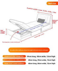 Canapé-lit multifonctionnel pour une <span class=keywords><strong>personne</strong></span> <span class=keywords><strong>Fauteuil</strong></span> pliable Rangement par ceinture à double usage pour le salon - Product Image 6
