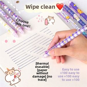 Lot de 18 stylos gel effaçables bleus 0,5 mm, design familial mignon, en plastique rigide, inspirés du Feng Shui, excellent cadeau de papeterie - Product Image 4