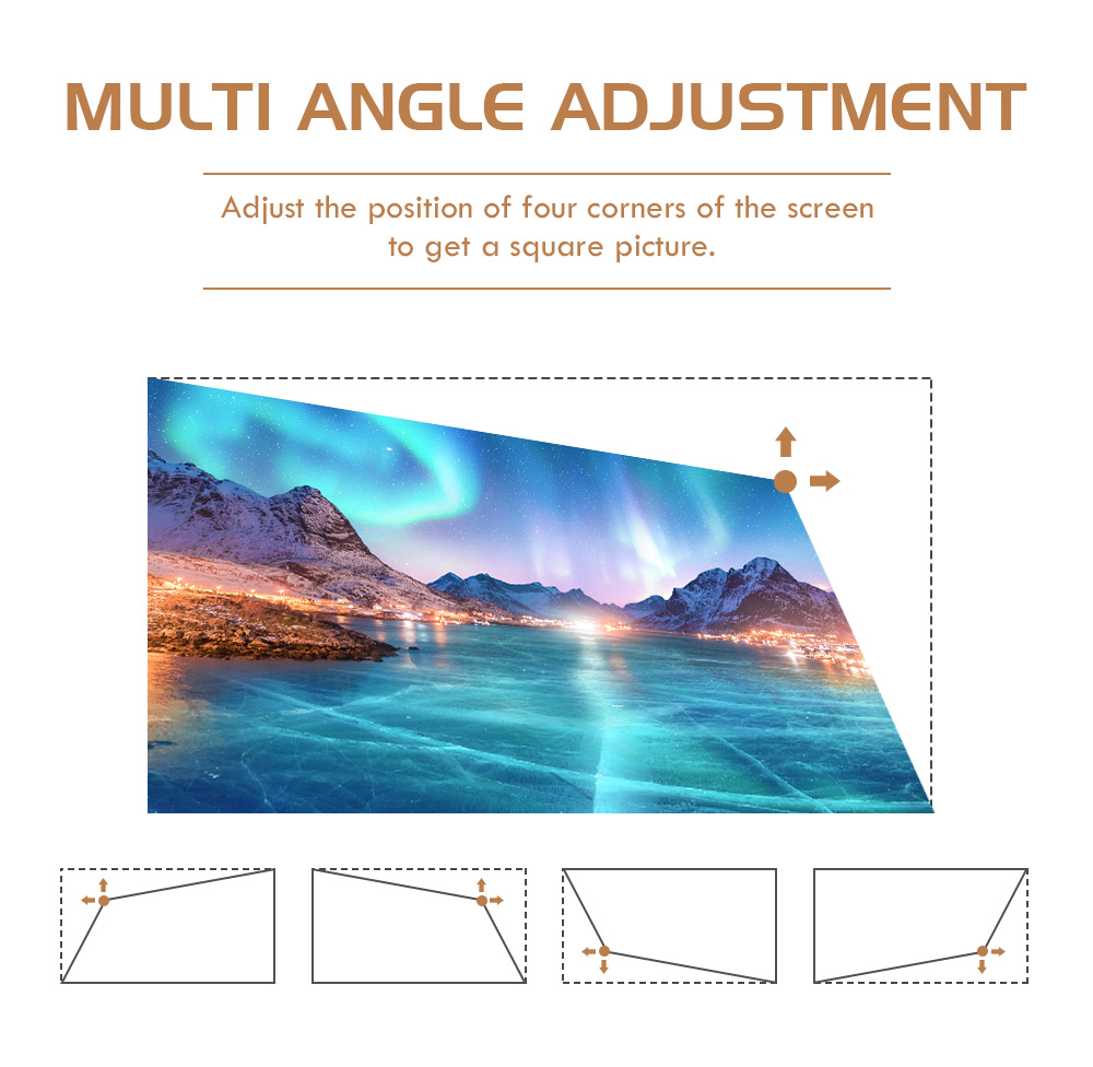 4K Mini DLP Projector Portable Durable Android Home Theater Mini Projector