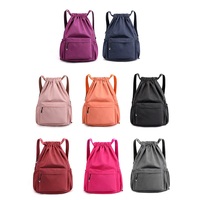 Sac à dos à cordon de serrage, sac de sport tendance, sac de gym avec compartiment pour chaussures, sac à dos à cordon résistant à l'eau pour femmes et hommes