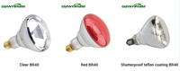 Lampe chauffante infrarouge pour bétail BR40, ampoule chauffante pour ferme, lumière rouge pour porcelets, poussins, volailles, animaux, couveuse, chauffage, E27