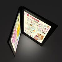 Affichage de menu de restaurant en cuir PU couverture de menu led menu électronique de restaurant affichage led