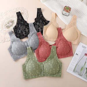 Soutien-gorge sans couture à boucle avant pour femmes d'âge <span class=keywords><strong>moyen</strong></span> et âgées, fin, grande taille - Product Image 1