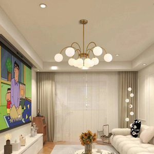 Nordic Vintage French Style Chandelier Minimalist Magic Bean Flower Basket Pendant <b>Light</b> for Living <b>Dining</b> & Bedroom - Product Image 4