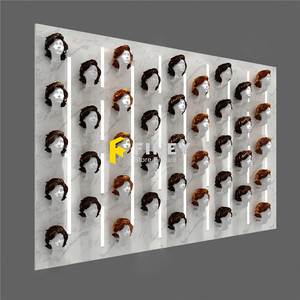 壁挂式头发假发展示架发廊展示家具 - Product Image 5