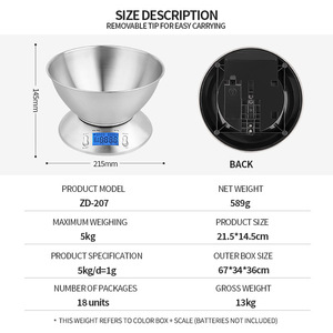 Balança Digital Portátil de 5kg/1g em Aço Inoxidável com Display LCD, Suporte OEM, Design Moderno e Acessível - Product Image 6