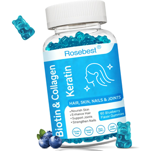 Permen Kolagen Biotin Vegan OEM untuk Pertumbuhan Rambut, Kuku Kuat, dan Pemutih Kulit dengan <span class=keywords><strong>Vitamin</strong></span> C untuk Rambut, Kulit, dan Kuku - Product Image 1