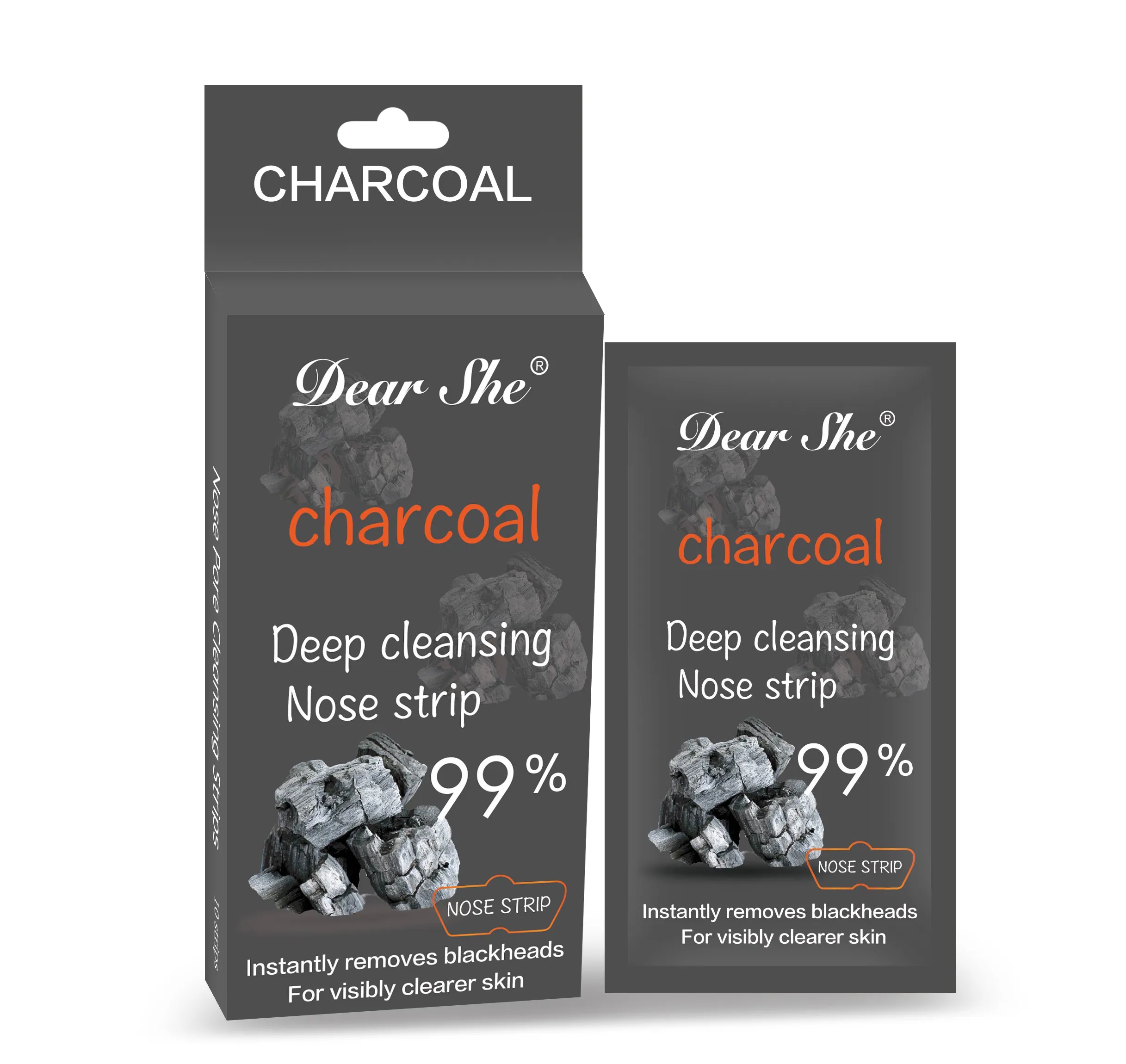 Private Label OEM/ODM Charcoal Deep Cleansing Nose Pore Strip Instantly Remove Blackheads For Skin Care Skin Clear And Smooth