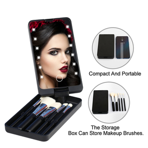 Mini ensemble de pinceaux de maquillage de luxe interrupteur tactile à 360 degrés Logo personnalisé fonds de teint ombre à paupières de haute qualité pour maquillage de fille portable - Product Image 2