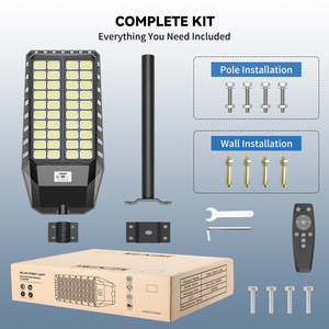 Outdoor <strong>Solar</strong> Street <strong>Light</strong> LED With <strong>Smart</strong> Sensor Timing Mode Large Battery US Warehouse Supply for Wholesale and Projects - Product Image 5