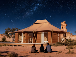Tenda Glamping Mewah Semi-Permanen 2-Kamar untuk Gurun, Tahan Air dan Api, Kanvas untuk Berkemah Keluarga, Resor Safari, Cocok untuk Empat Musim - Product Image 5