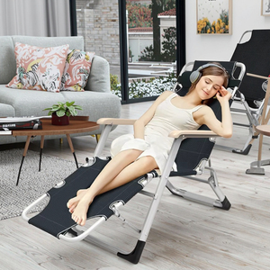 <span class=keywords><strong>Chaise</strong></span> <span class=keywords><strong>longue</strong></span> <span class=keywords><strong>pliante</strong></span> en métal de siège à bascule de camping en plein air léger et moderne pour la cour de parc - Product Image 1