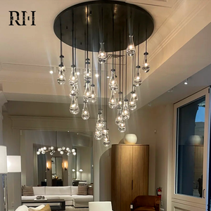 Lampadario Rotondo in Vetro e Ottone Stile Americano RHMAKER, Fonte di Luce Regolabile, Standard Globale, Arredamento RH <span class=keywords><strong>per</strong></span> la Casa - Product Image 5