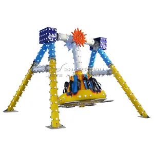 Kids Amusement Park Attraction Equipment Manege 8 Seats Frisbee Hammer Spinning Mini Pendulum Rides For Children Playground
