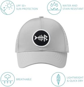 Sombrero perforado de 5 paneles de alta calidad personalizado OEM, gorra de béisbol deportiva impermeable, sombrero de papá de rendimiento con logotipo de goma - Product Image 4