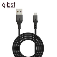 A-BST 1M 2A Nilon Dikepang Kabel Mikro USB Kabel Data Sinkronisasi Ponsel USB Kabel Pengisian