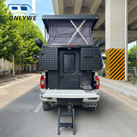 ONLYWE Isolierter Slide-in Truck Camper für Kurzbett, Aluminiumgehäuse, Hartschalen-Wohnkabine, Mini-Wohnwagen für Pickups