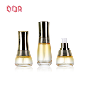 Cosmetic Luxury Round Cosmetics Jar Glass Toner Lotion Serum Bottles Packaging Containers <b>Set</b> Glass Pump Lotion Bottles - Product Image 6