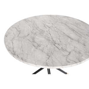 Table d'appoint en MDF et métal 80x80x76 cm Finition effet marbre - Product Image 2