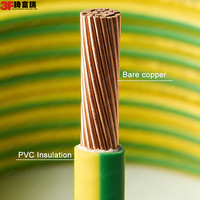 Fil BV 60227 IEC 01, fil de construction en cuivre isolé PVC, 450/750V 70 ° Fil électrique monoconducteur C