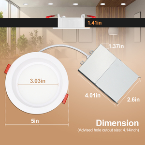 Nhúng <span class=keywords><strong>Led</strong></span> Downlight sâu cup chống chói trần mỏng Bảng điều chỉnh ánh sáng với ETL năng lượng Sao - Product Image 4