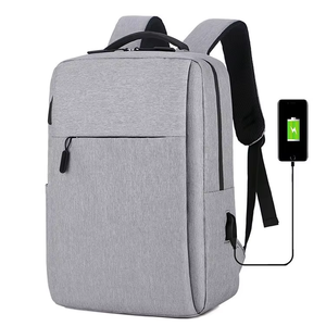 High Quality Custom Logo Grey <b>Stylish</b> <b>Waterproof</b> Oxford Polyester Lining Zipper Closure Unisex Large Capacity Laptop <b>Backpack</b> - Product Image 6