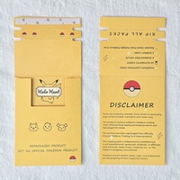 Sobre de Embalaje Personalizado de Papel Kraft Blanco Ecológico con Cierre de Cremallera y Tira Desgarrable para Tarjetas Coleccionables de Pokémon