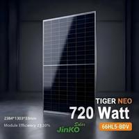 Vente en gros JinkoSolar Tiger Neo 3.0 710W 720W 730W N-Type pour projets utilitaires à demi-cellules monocristallines bifaciales double vitrage