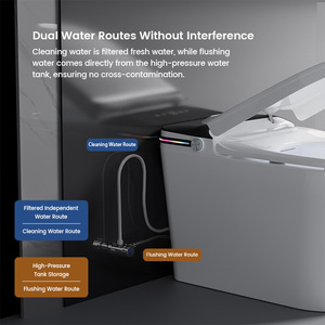 Tốt nhất bán tankless nhà vệ sinh thông minh với nước nóng ghế tự động khử mùi hệ thống - Product Image 3