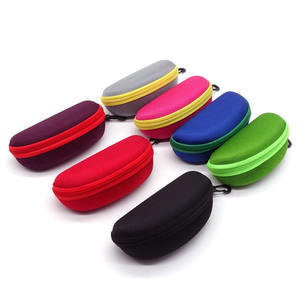 Estuche de gafas de sol portátil personalizable con cremallera Carcasa dura EVa Protector Logotipo personalizado gratis Caja de gafas Estilo clásico - Product Image 2