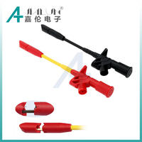 JIA LUN 10A 1000V Brass Test Hook Probe 159mm with PA Insulated Clip for Electronic Testing