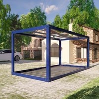Structure de maison conteneur 20ft 30ft 40ft, kit plat, maison préfabriquée mobile de luxe, structure en acier démontable