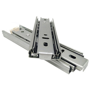 Corredera de cajón de acero laminado en frío, engrosada, de 18 pulgadas, con rodamientos de bolas silenciosos, de tres secciones, para armarios, escritorios y cajones de muebles. - Product Image 2