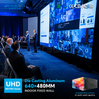 Mur vidéo LED P1.2 P1.538 P1.86, structure modulaire, design 4K HDR10+, installation fixe pour salle de conférence