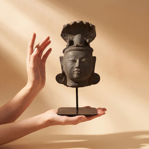 Shiva Lingam avec Nandi et Serpent |   Réplique d'artefact sacré hindou du 13ème au 15ème siècle - Product Image 3