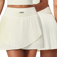 Ensemble de sport respirant anti-exposition FBQ9586 pour femme, jupe plissée de tennis été 2026
