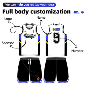 Dernier maillot de basket-ball en polyester 100% imprimé par sublimation pour hommes maillot de basket-ball vintage avec logo personnalisé - Product Image 3
