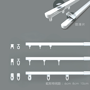 Varietà di forme a pieghe supportate da tracce e accessori per tende telescopiche a misura di tenda regolabili - Product Image 4
