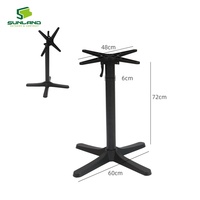 Nouvelle conception de base de table en aluminium à pieds croisés pour l'intérieur et l'extérieur, résistante à l'eau, pliable, pour la table à manger, pour l'utilisation dans les hôtels, les cafés et les meubles