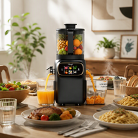 Extracteur de jus électrique à froid OEM/ODM, goulotte d'alimentation de 156 mm, sans BPA, à mastication lente, certifié CE/RoHS, direct usine, facile à utiliser pour la maison et la cuisine