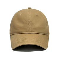 Casquette de baseball souple non structurée 6 panneaux, style Dad Hat, effet délavé, motif Léopard Soleil Vif, haute qualité, vierge, personnalisable avec logo doré