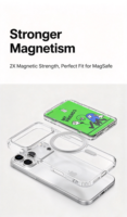 Porte-cartes magnétique universel transparent personnalisable pour iPhone 17 Pro Max, séries 16, 15, 14, 13, 12