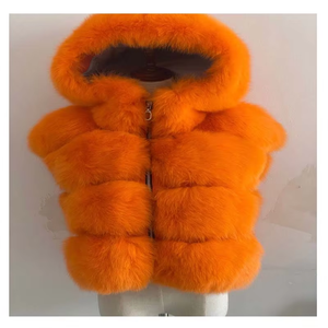 Chaleco de piel de zorro de invierno a la moda abrigo de piel de zorro cálido para mujer Chaleco de piel barato - Product Image 1