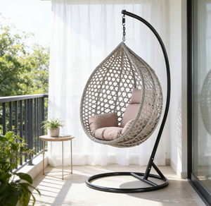 <span class=keywords><strong>Fauteuil</strong></span> <span class=keywords><strong>suspendu</strong></span> d'extérieur en rotin pour jardin, patio, balcon – Balançoire double en forme de panier pour la relaxation (vente en gros) - Product Image 4