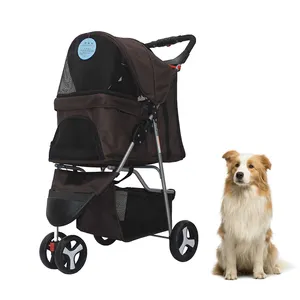 Carrito De Paseo Para Perro borsa da viaggio pieghevole borsa per il trasporto carrello per gatti carrello per cani a due piani carrello per cani a 3 ruote passeggino per animali domestici