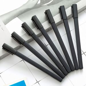 Stylo bille promotionnel en plastique avec logo personnalisé, pointe de 1,0 mm, finition caoutchouc, noir/bleu, cadeau pour hôtels - Product Image 2