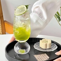 Verre à boire de luxe transparent à fond sphérique, flûte à champagne sans pied personnalisée, verre à bière pétillante et à champagne