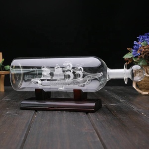 Voilier Flottant <span class=keywords><strong>Bouteille</strong></span> Cadeau Soufflé Artisanat Verre Creative Business Art & Collectible Navire en <span class=keywords><strong>Bouteille</strong></span> - Product Image 1