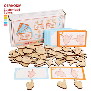 Montessori Inspired Kindergarten Other Educational Toys Puzzle Matching Gesture Cross-Border Desktop Building Blocks Awareness - Product Image 1